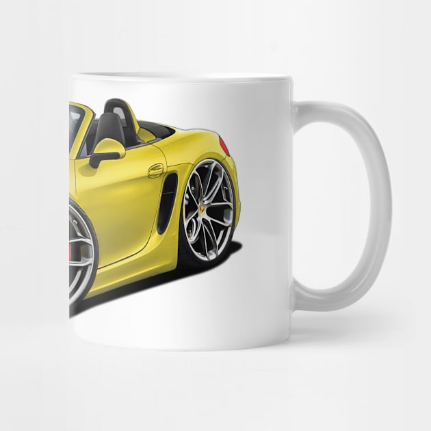 Yellow Low Porsche by AmorinDesigns